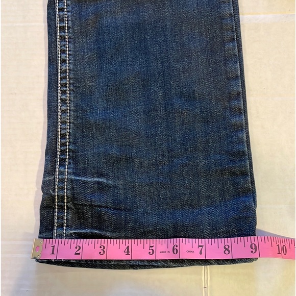 LA IDOL JEANS 15 ROSE Flair LEG JEANS RHINESTONES 5-POCKET ZIPFLY - Picture 9 of 16